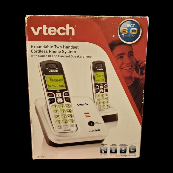 NIB Vtech Expandable 2-Handset Cordless Phone System - Picture 1 of 4